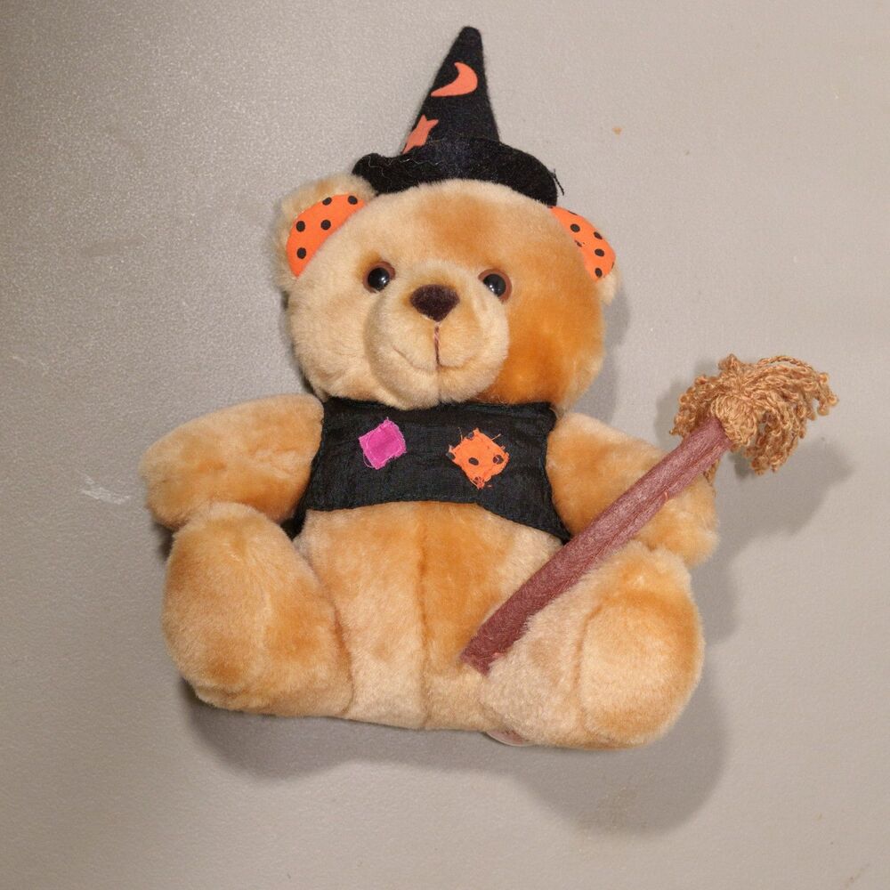 Russ Halloween Berrie Plush Brewster Brew Bear Witch